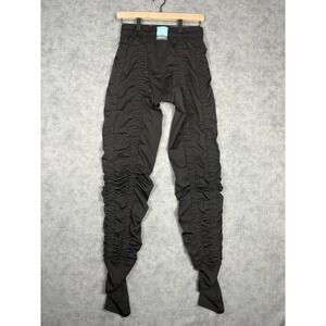 AGOGIE +20 Resistance Pants Womens XL Black Ruched Stirrup Training Leggings